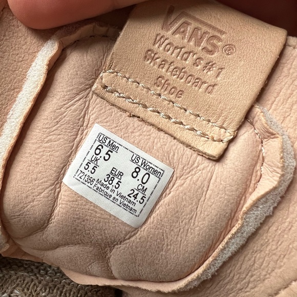 Peach leather high top vans - Picture 3 of 5